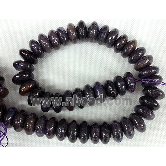 purple Agate beads, rondelle