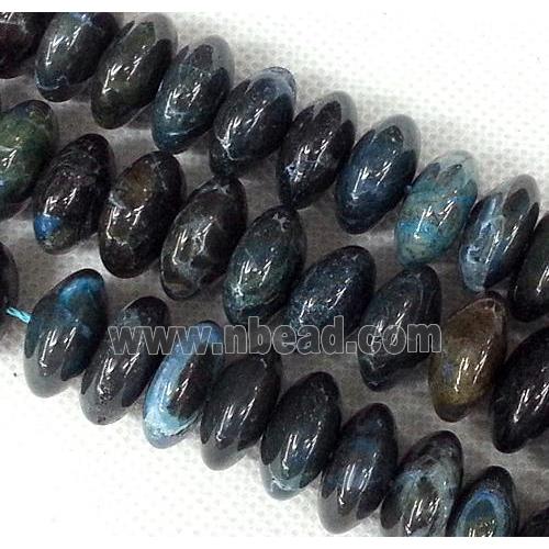 blue Agate beads, rondelle