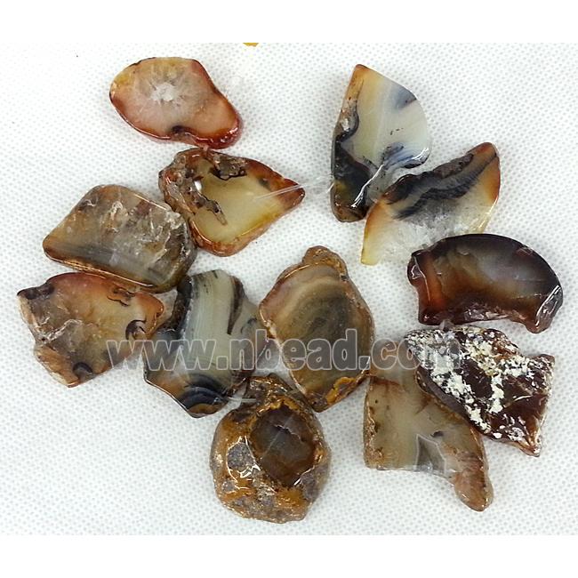 Agate Slice beads, freeform