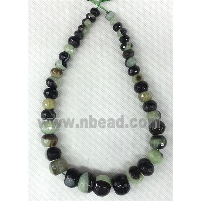 green Druzy Agate rondelle beads Necklace Chain