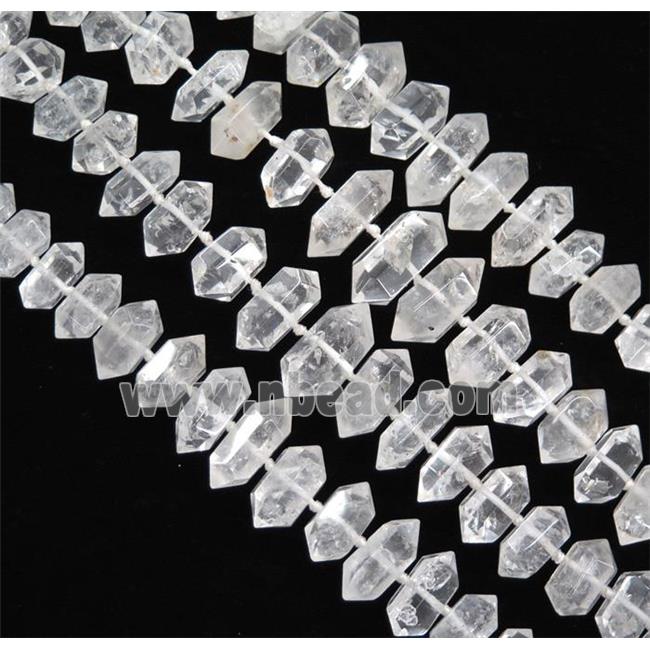 Clear Quartz bullet Beads, point