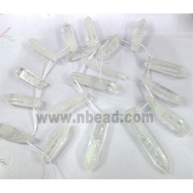 clear quartz stick bead