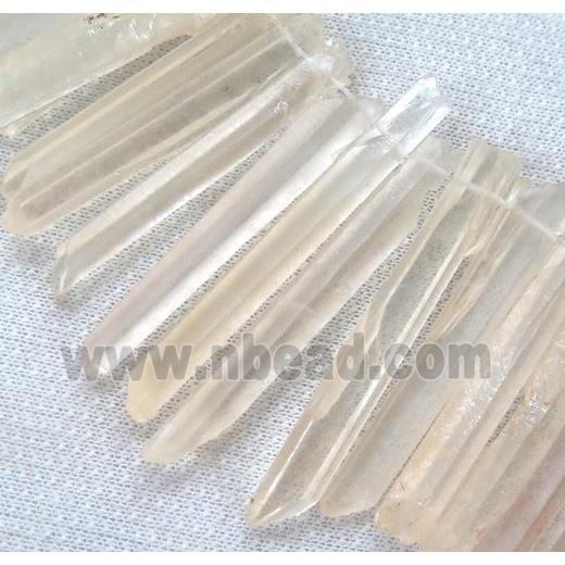 clear quartz stick beads