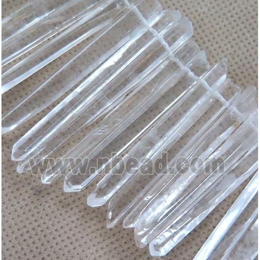 clear quartz bead stick for necklace