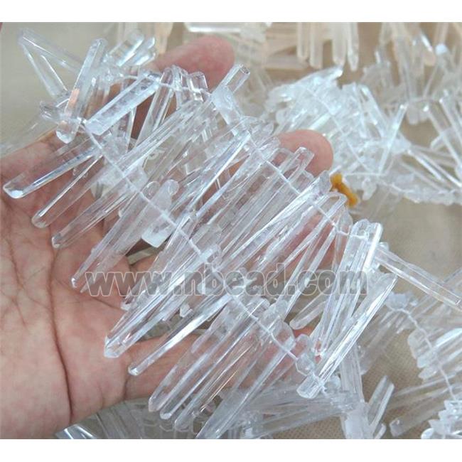 clear quartz bead stick for necklace