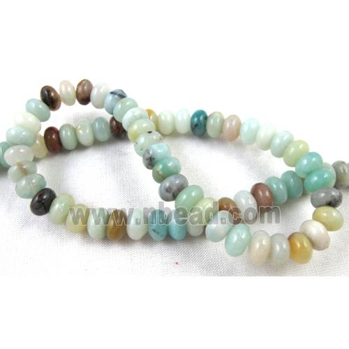 Amazonite Bead, flat round stone