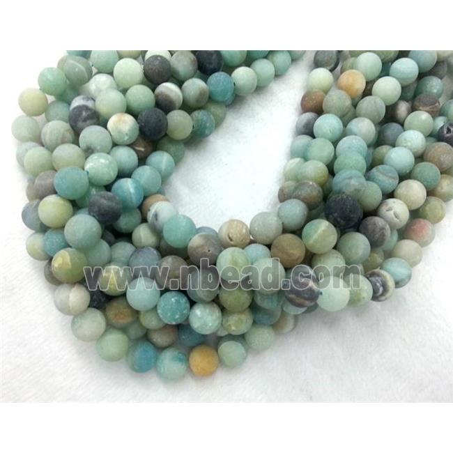 round matte Amazonite Beads