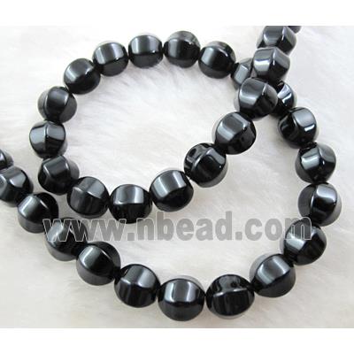 black Natural Agate Onyx Bead, lantern