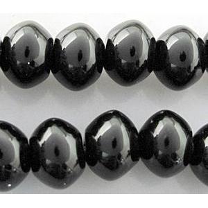 Natural black Agate Bead, abacus