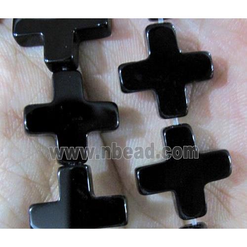 natural onyx bead, cross, A-grade