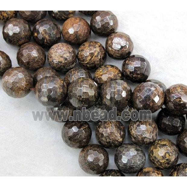 faceted round Bronzite Beads