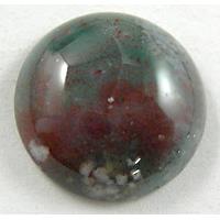 Round Bloodstone Cabochon, flat-back