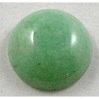 Green Aventurine, Cabochon, flat-back round