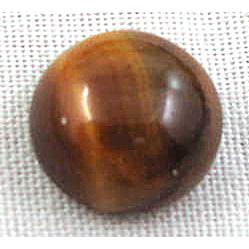 Tiger eye beads, Cabochon, flat-back round