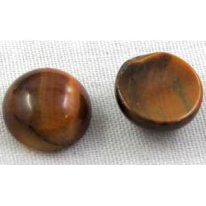 Tiger eye beads, Cabochon, flat-back round