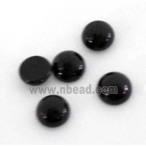 black agate onyx cabochon, round