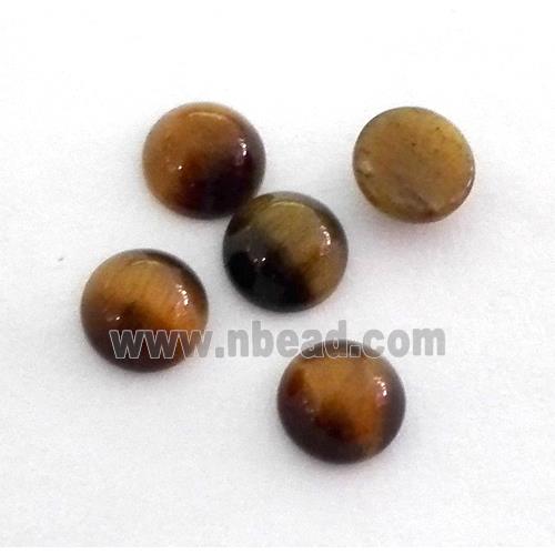 tiger eye stone cabochon, round