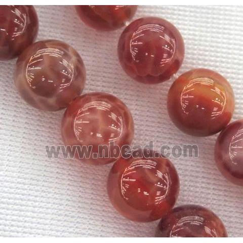 ruby Fire Agate Beads, round