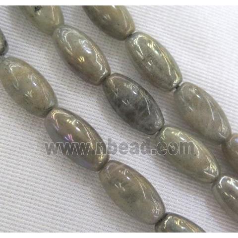 Labradorite Stone bead, rice, AB color