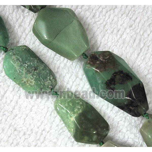 natural Chrysoprase bead, freeform