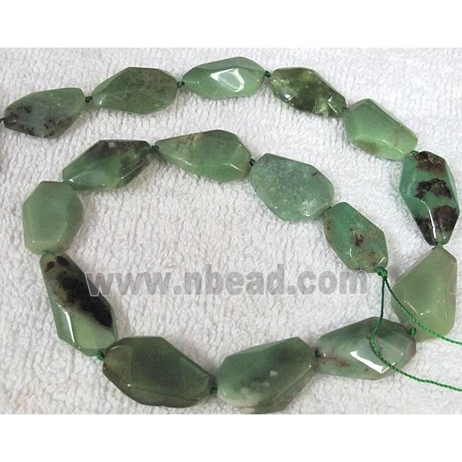 natural Chrysoprase bead, freeform