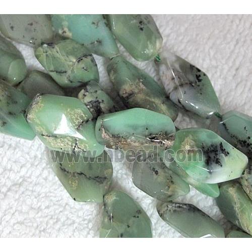 natural Chrysoprase bead, freeform