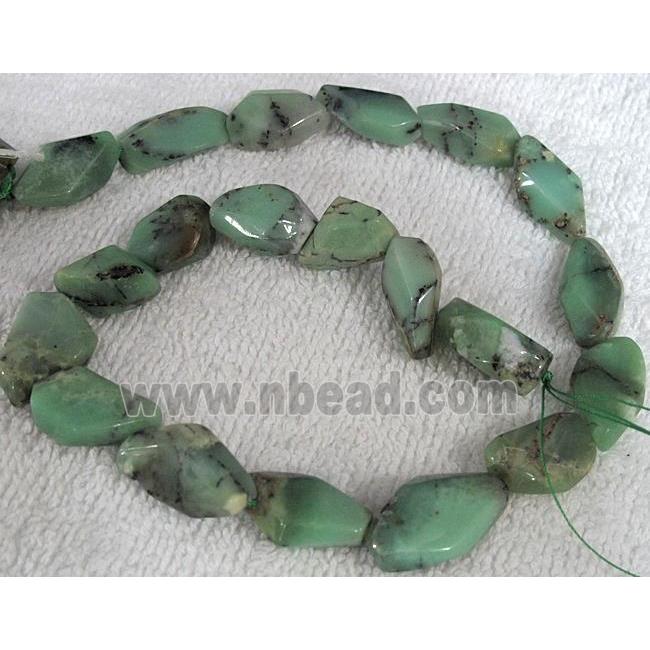 natural Chrysoprase bead, freeform