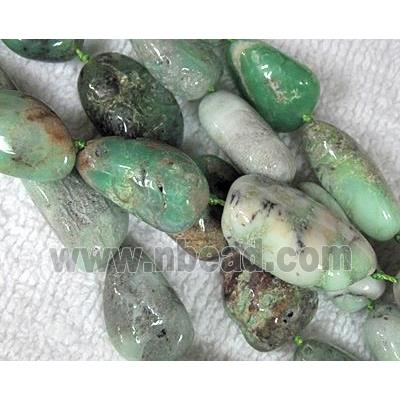 natural Chrysoprase bead, freeform