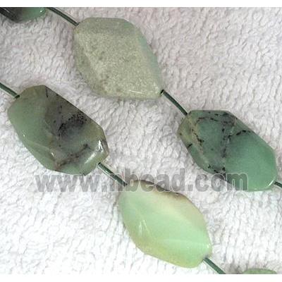 natural Chrysoprase bead, freeform