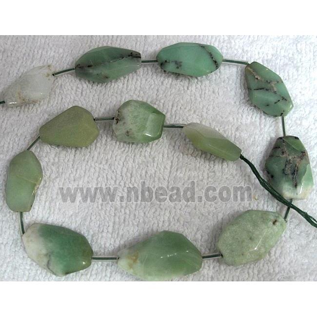 natural Chrysoprase bead, freeform