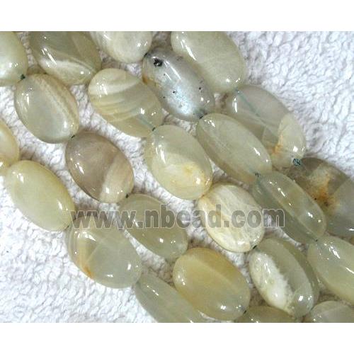 Natural silver moonstone bead, freeform