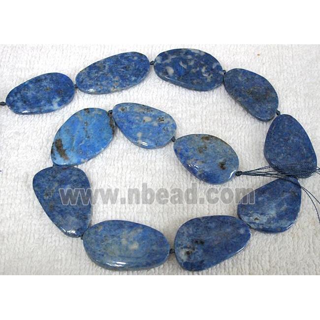 Natural lapis lazuli bead, freeform