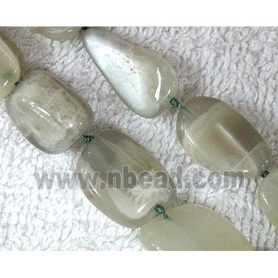 Natural moonstone bead, freeform