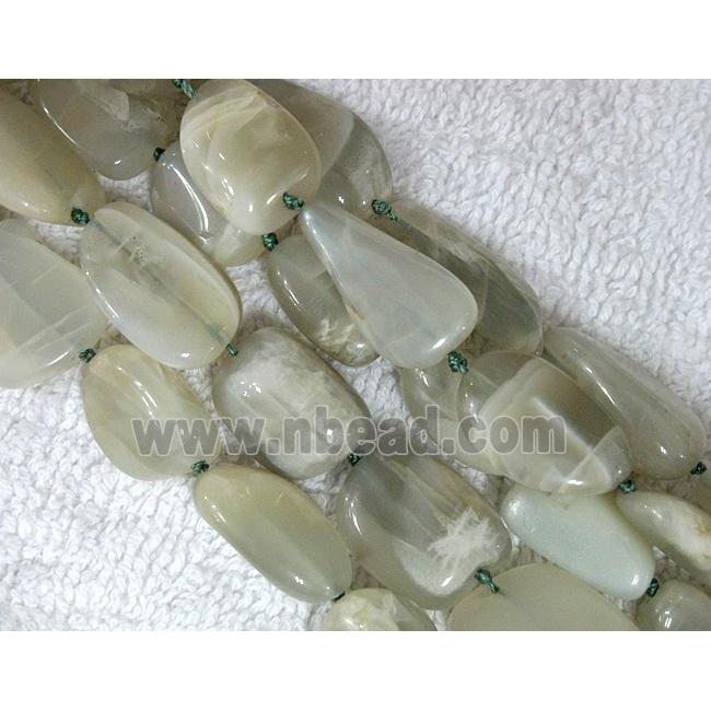 Natural moonstone bead, freeform