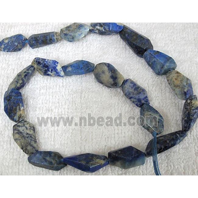 Natural lapis lazuli bead, freeform