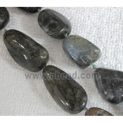 Natural Labradorite bead, freeform