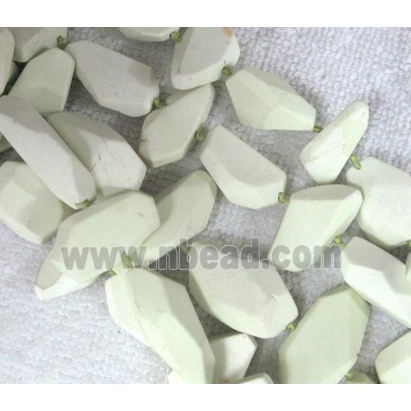 Natural lemon stone bead, freeform