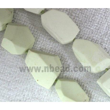 Natural lemon stone bead, freeform