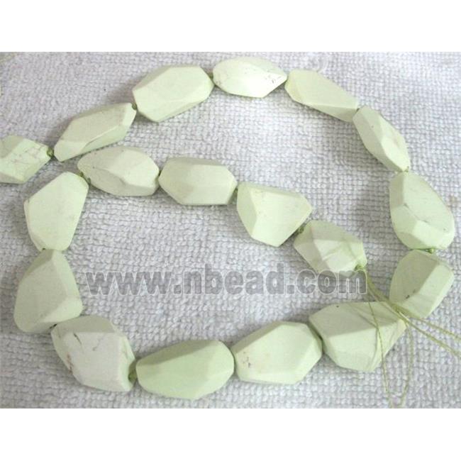 Natural lemon stone bead, freeform