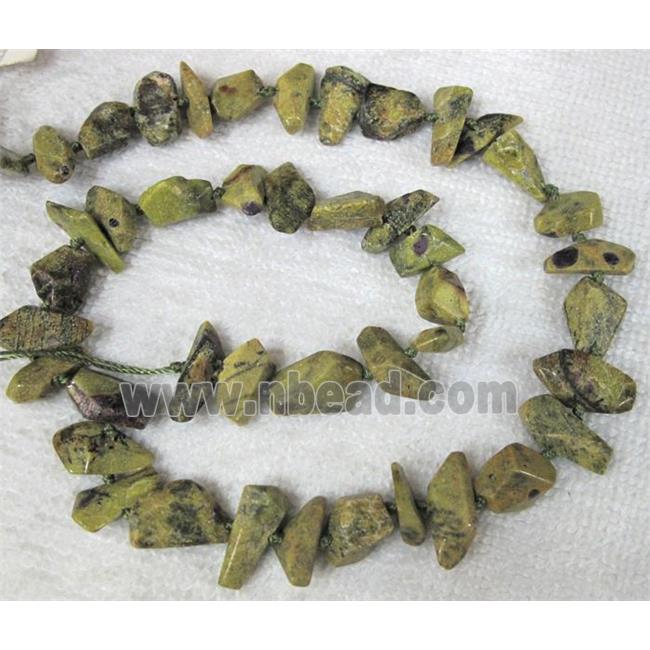 chrysoprase beads, chips