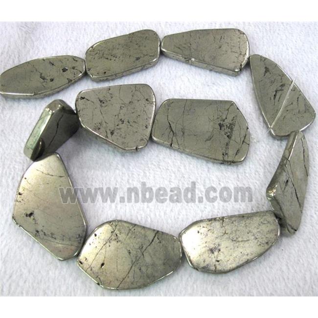 natural Pyrite Beads, freeform