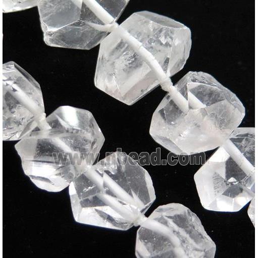 clear quartz beads, freeform