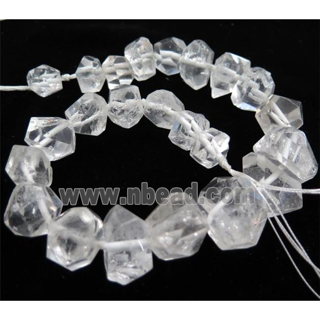 clear quartz beads, freeform