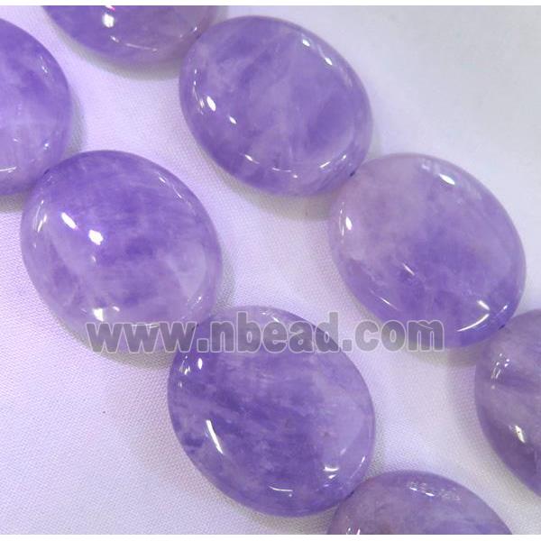 purple Chalcedony beads, oval