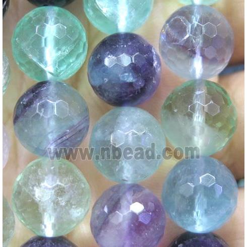 rainbow Fluorite beads, faceted round