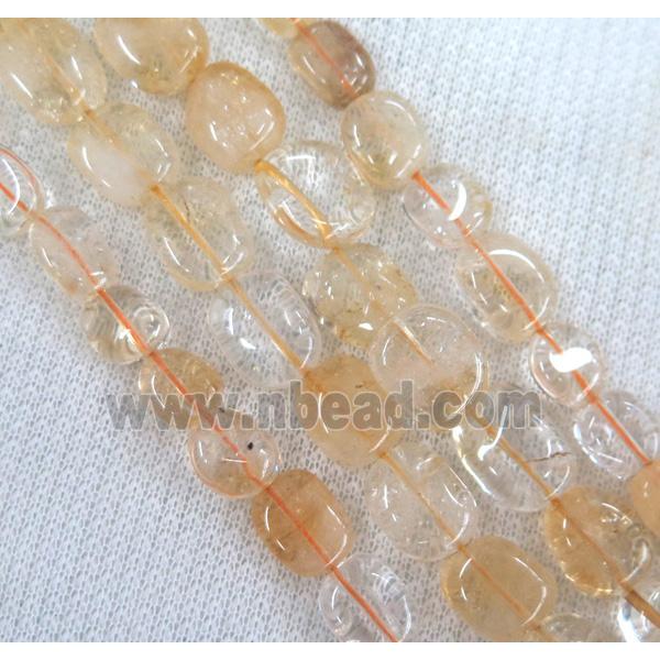 citrine chip beads, freeform