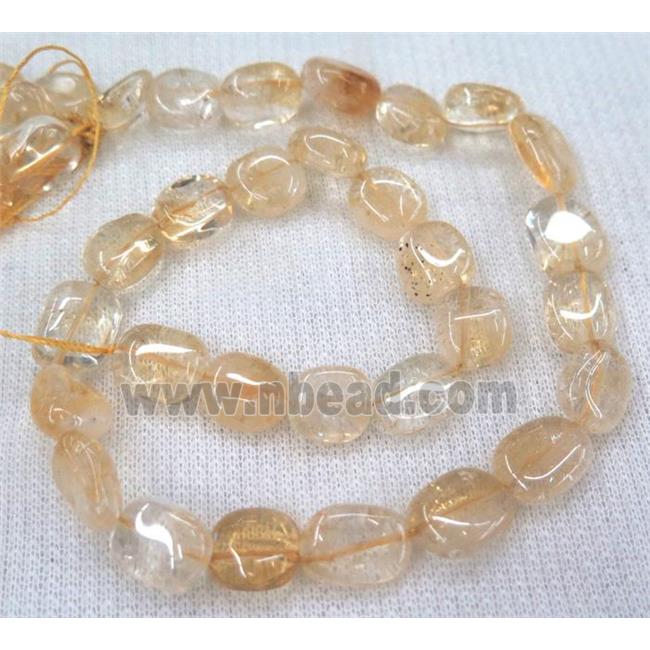 citrine chip beads, freeform