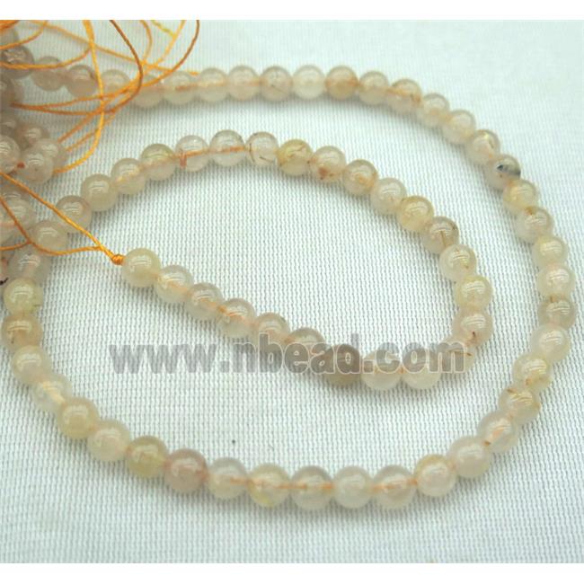 Golden Rutilated Quartz beads, round, AB-grade