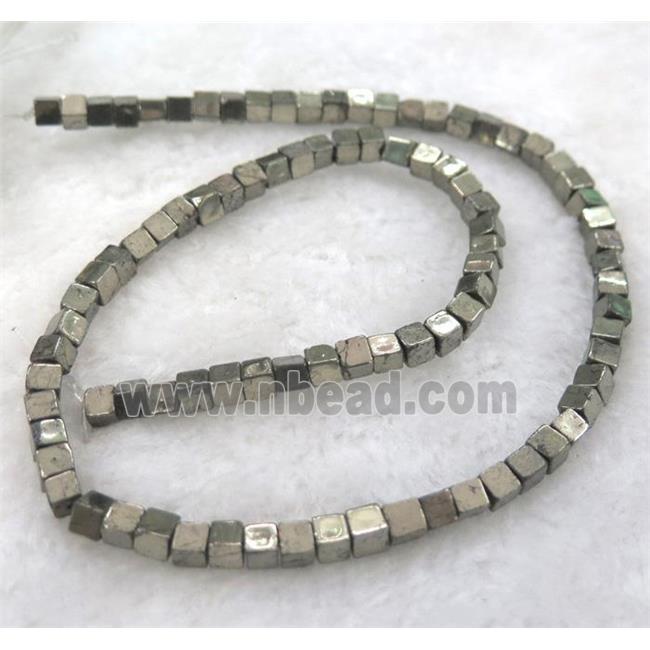 Pyrite cube beads