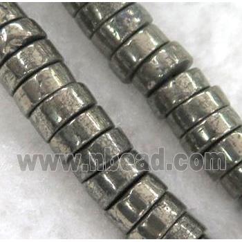 pyrite bead, heishi